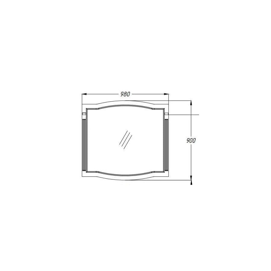 Зеркало Opadiris Лаура 100 белый с патиной Z0000007091