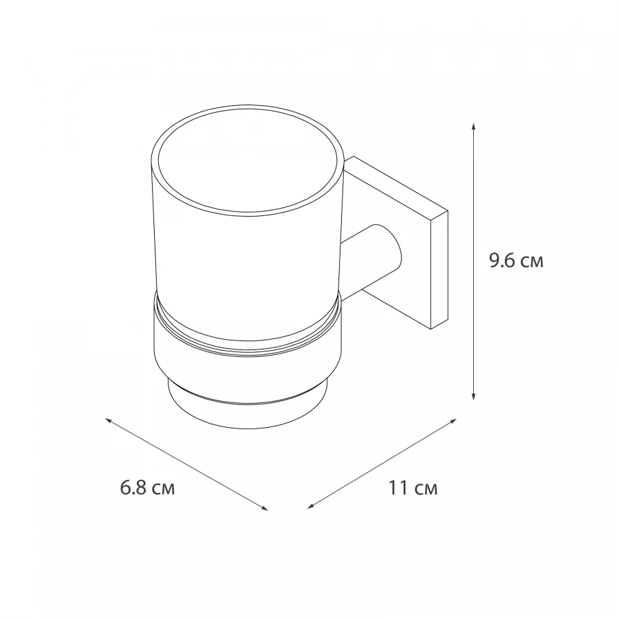 Держатель Fixsen Lux Satin для стакана одинарный сатин FX-16006