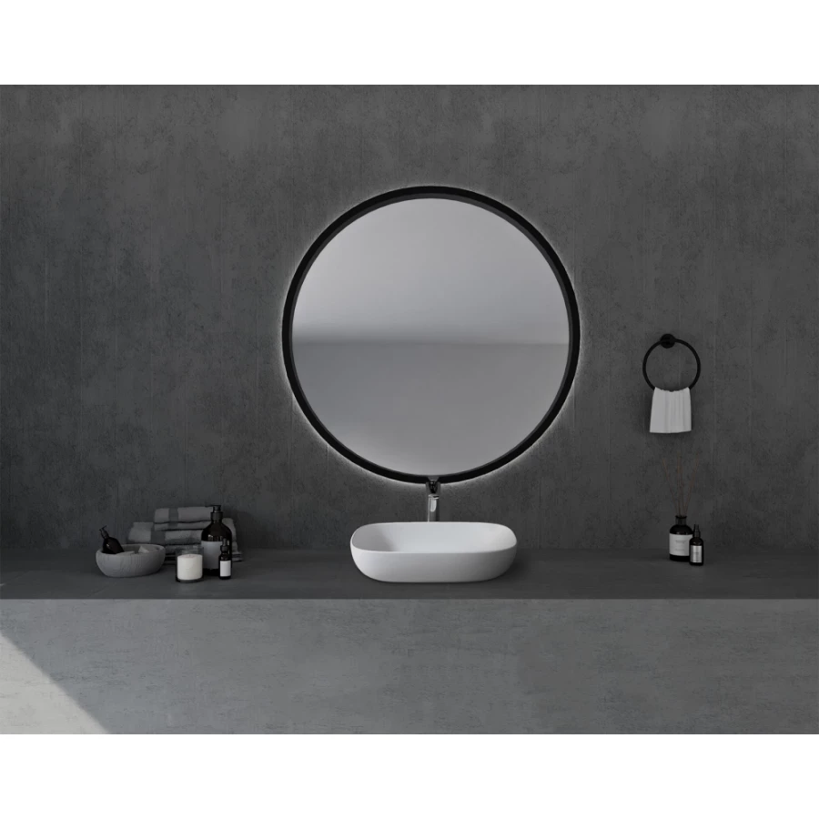 Раковина накладная Abber Stein белая матовая AS2620 60 см