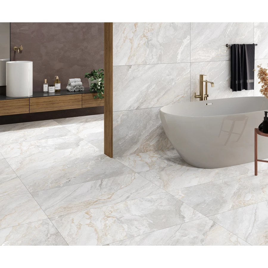 Керамогранит Arcadia Ceramica Bianco Carving светло-серый CR4016-A 120х60 см