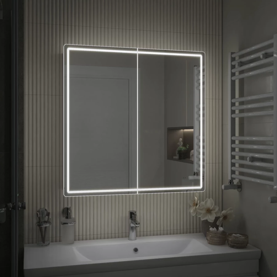 Зеркало шкаф Vigo Geometry Classic 800 навесной 118 79.6x79 см