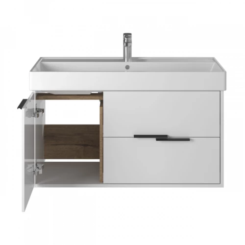 Тумба консольная Briz Сохо глянцевая белая 100 см