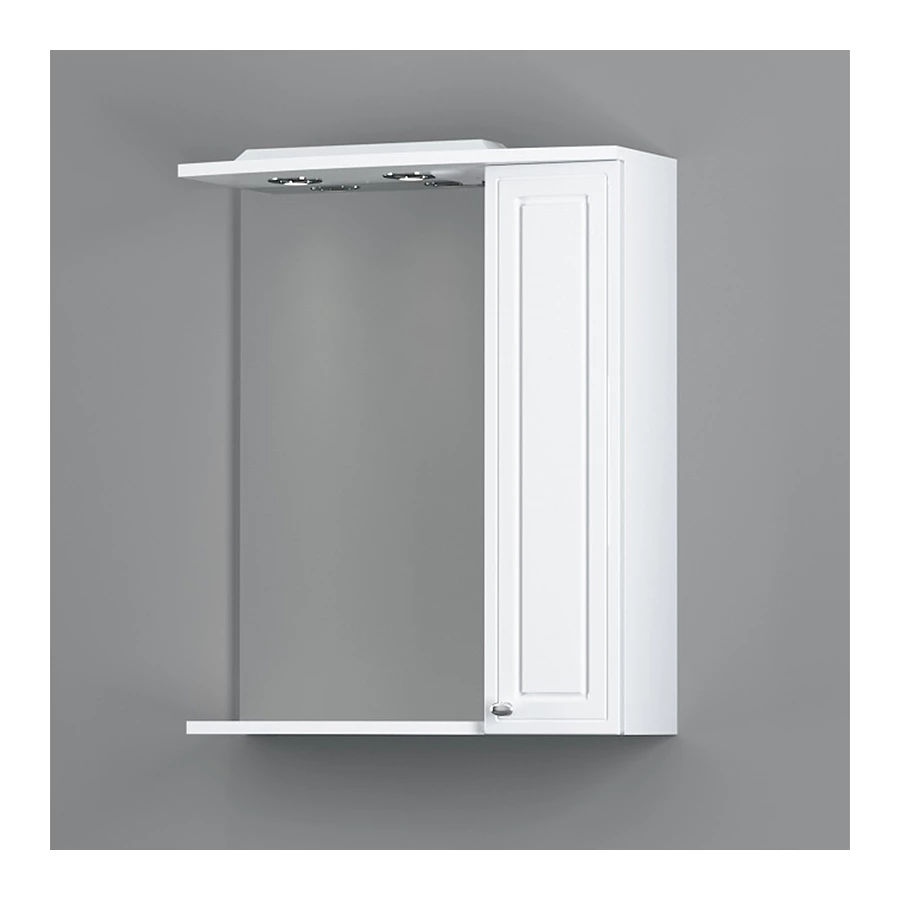 Зеркальный шкаф с подсветкой Damixa Palace One правый белый глянец M41MPR0601WG 60 см