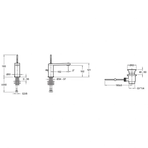 Смеситель для раковины Jacob Delafon Composed хром E73158-CP