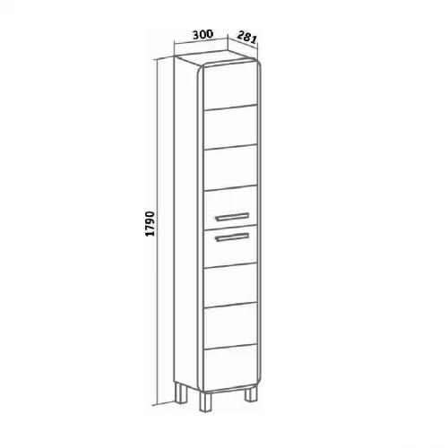 Пенал Runo Эрика 30 универсальный УТ000003637 30X179 см