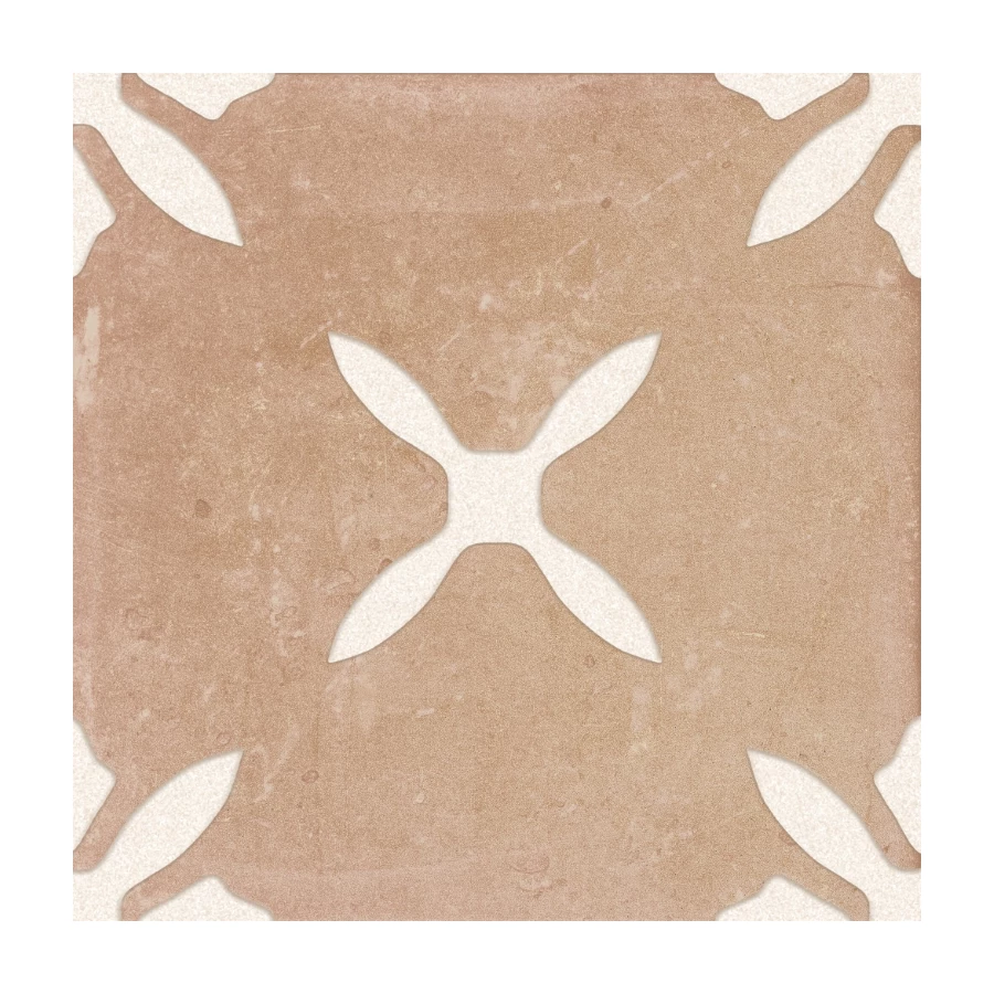 Керамогранит Harmony Peronda Pangea Clay Flower LT матовый бежевый 3386040802 22,3х22,3 см