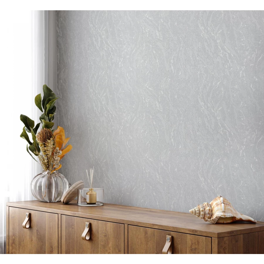 Обои флизелиновые Palitra Home Protect-Amulet HomeColor серые HC31214-44a 1,06х10,05 м