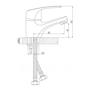 Смеситель для раковины Rossinka D D40-11 хром