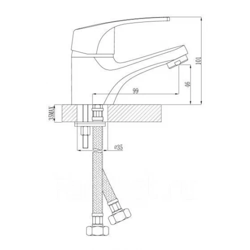 Смеситель для раковины Rossinka D D40-11 хром