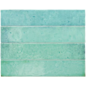 Плитка настенная Equipe Menorca Aqua глазурованная глянцевая голубая 31629 32,8x6,5 см