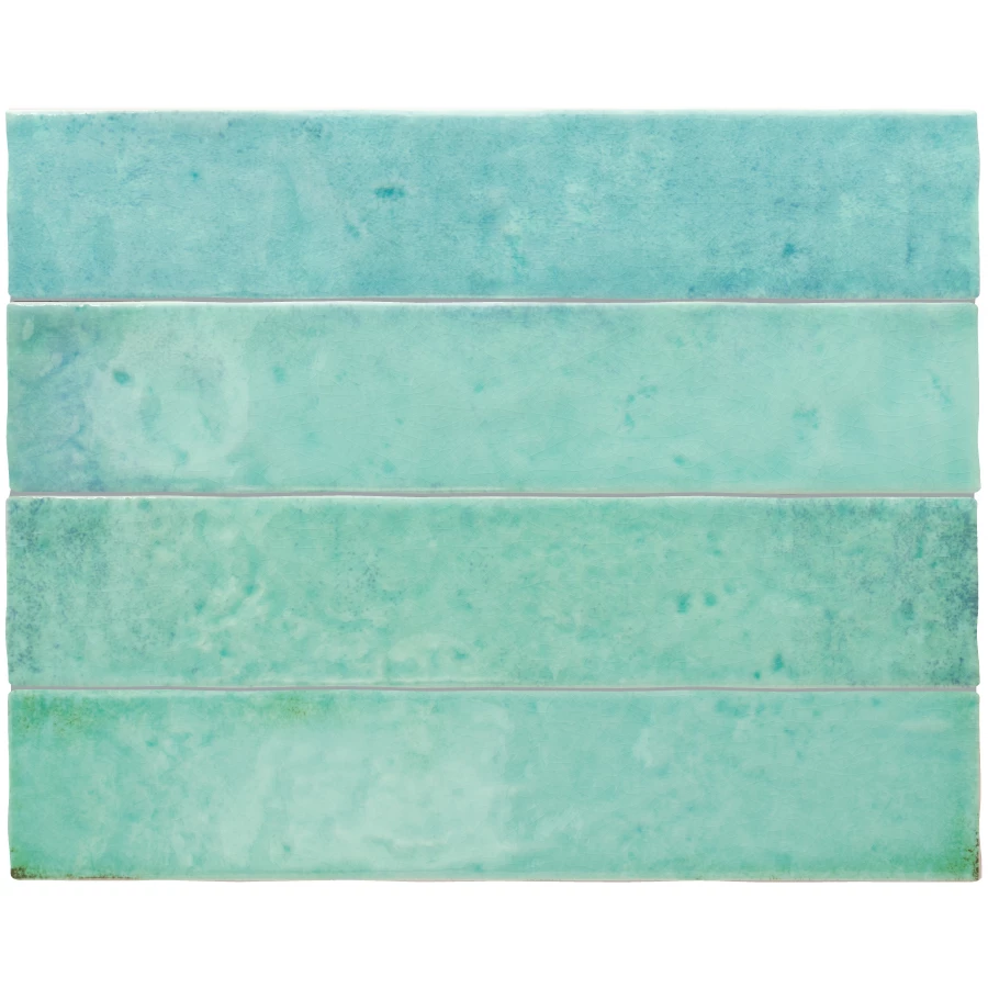 Плитка настенная Equipe Menorca Aqua глазурованная глянцевая голубая 31629 32,8x6,5 см