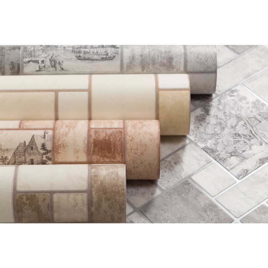 Обои бумажные Palitra Home HomeColor Holly бежевые HC11011-28 0.53х0.05 м