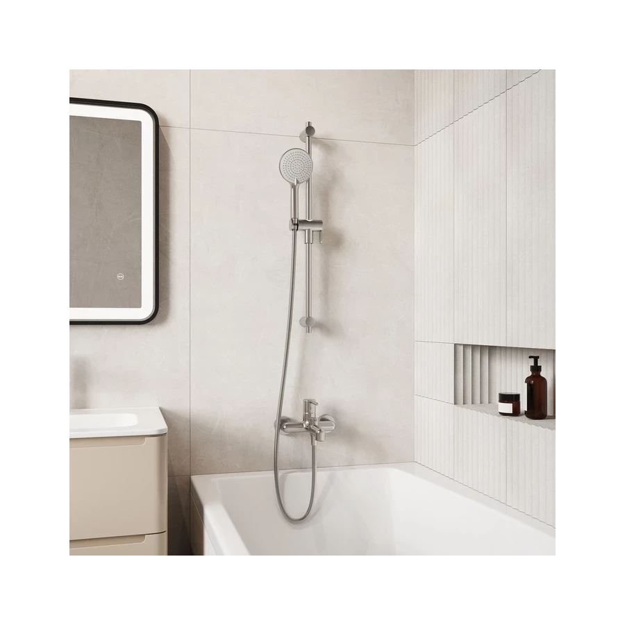 Смеситель для ванны Iddis Aiger хром матовый AIGBC00i02WA