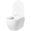 Унитаз подвесной безободковый Creto Logan L1 с крышкой сиденьем микролифт 1001-001-L1W