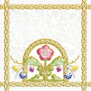 Декор 1721 Ceramique Imperiale Замоскворечье 04-01-1-14-03-00-281-4 белый 20х20 см