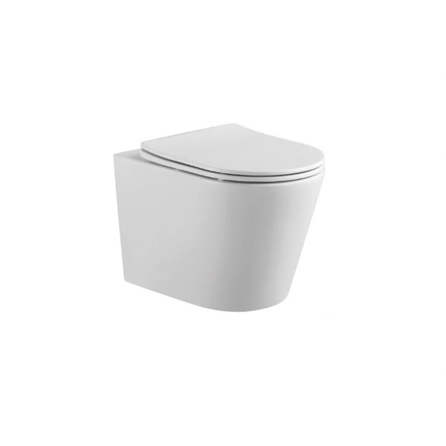 Унитаз-компакт подвесной Aquatek Вега Tornado тонкое сиденье с механизмом плавного закрывания крепеж AQ1904T-00 49х36х32 см