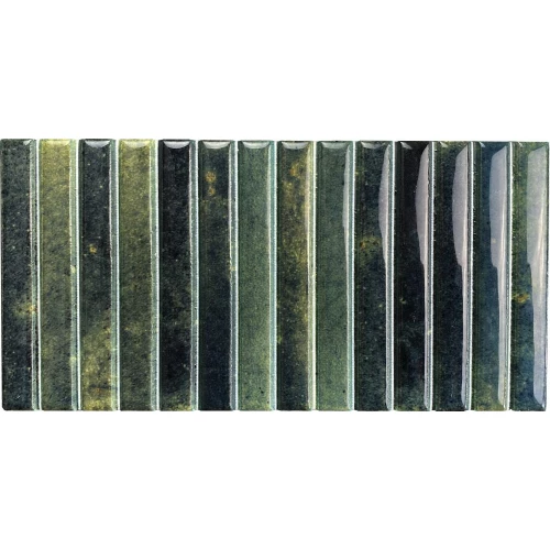 Керамогранит Dune Ceramica Kit-Kat Mosaic Grass Glossy глянцевый зеленый 188861 23,1х11,5 см