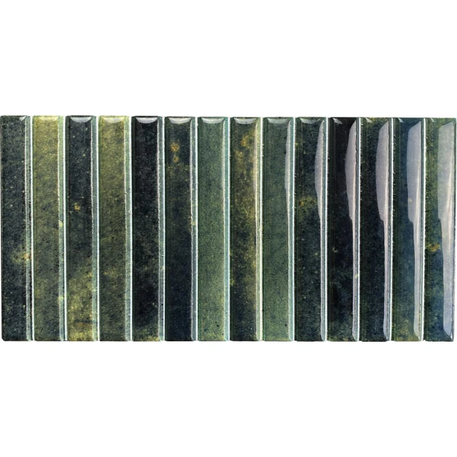 Керамогранит Dune Ceramica Kit-Kat Mosaic Grass Glossy глянцевый зеленый 188861 23,1х11,5 см