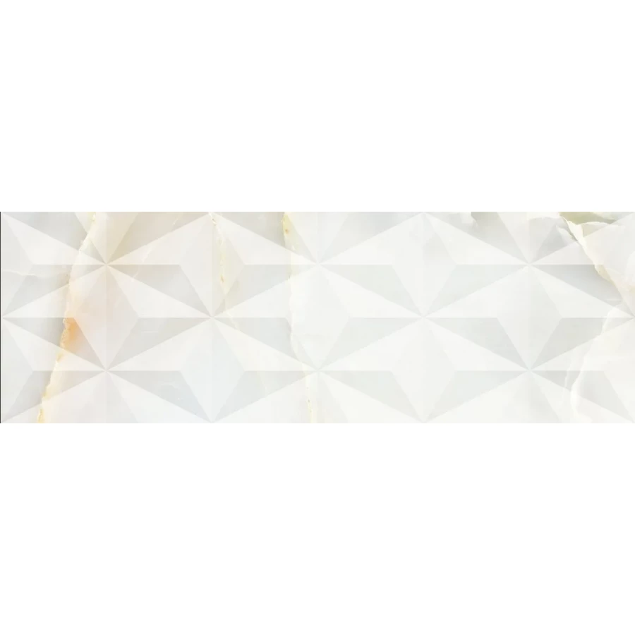 Плитка настенная Dogma Elegante Onyx Triangolo Silver Shine Rettificato глянцевая серая NEO93101D 90x30 см