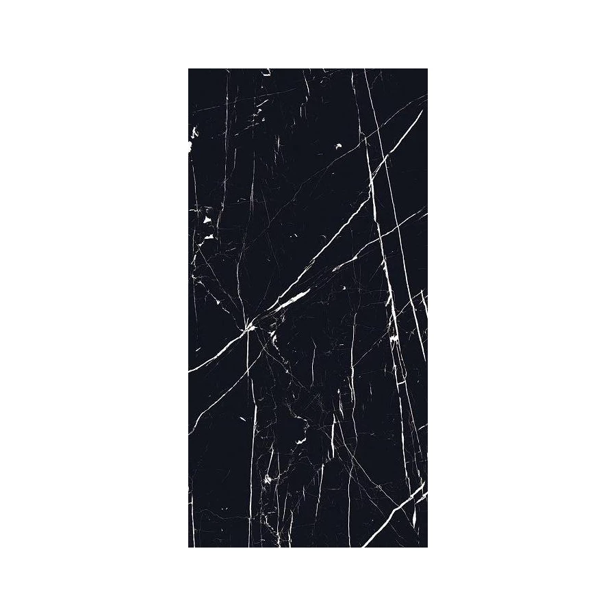 Керамогранит Italica Tiles Markina Nero Glamour глянцевый черный ITL70748 120х60 см