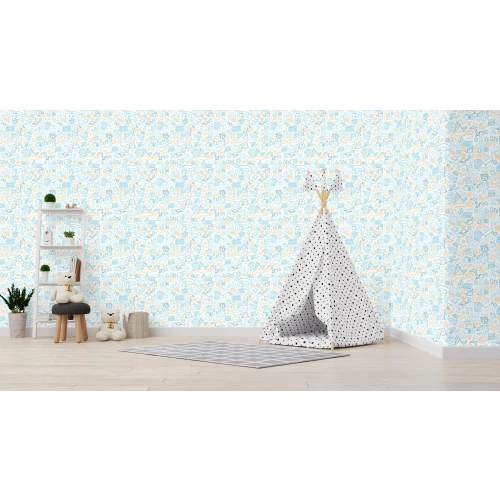 Обои флизелин Ugepa My Kingdom M45701 Голубой Белый Коричневый 10,05x0,53 м