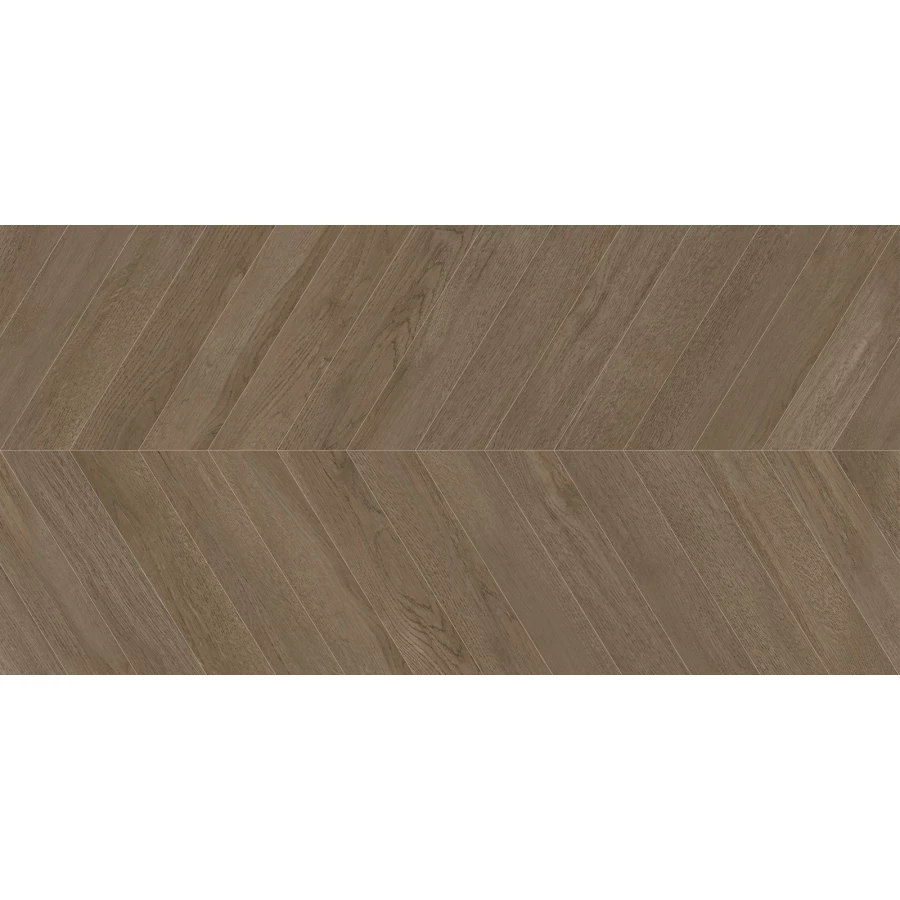 Керамогранит Delacora Walnut Chevron Dark матовый карвинг коричневый D120249M 120х60 см