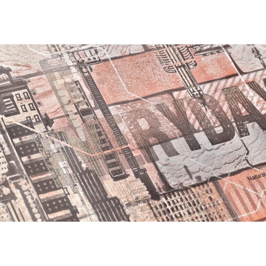 Обои флизелиновые Palitra Life Палитра Manhattan коричневые PL71814-25 1.06x10.05 м