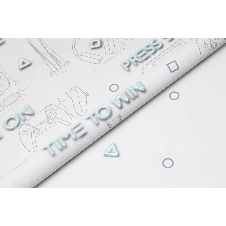 Обои флизелиновые Palitra Home Gamepad HomeColor серые HC72158-14 1,06х10,05 м