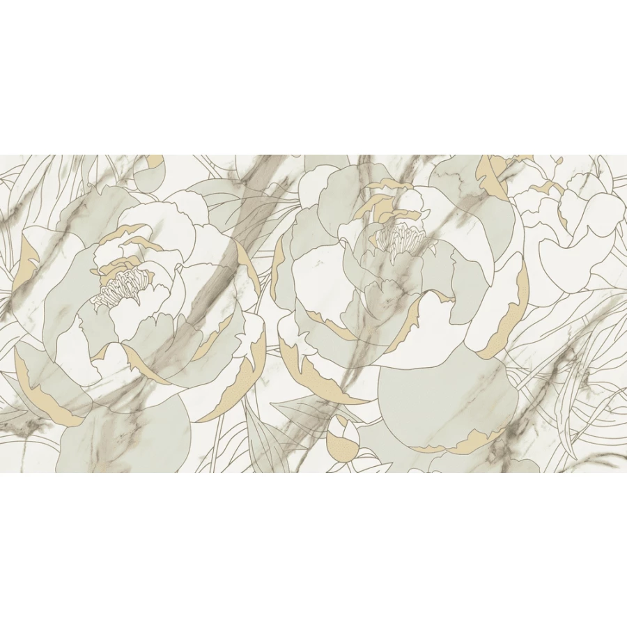 Плитка настенная Primavera Тривия Декор 2 бежевый глянец TP3668H2 60х30 см