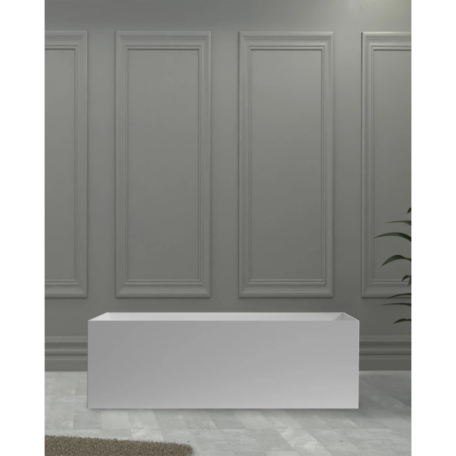 Ванна из искусственного камня Abber Stein белая матовая AS9640-1.5