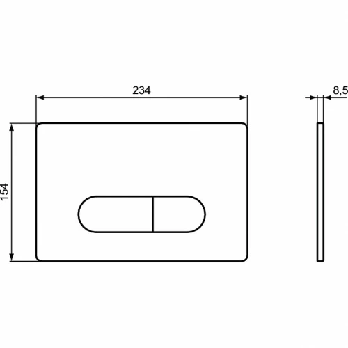Кнопка смыва Ideal Standard Oleas глянцевый хром R0115AA