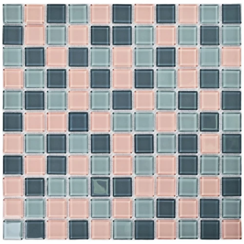 Мозаика Bonaparte Стеклянная мозаика Set mix 25х25 глянцевая розовая 30х30 см