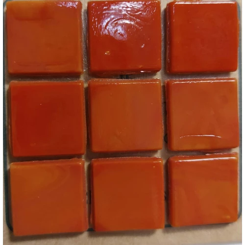 Стеклянная мозаика Art&Natura Classic Glass сетка 15х15 глянцевая красная catherina 29,5х29,5 см