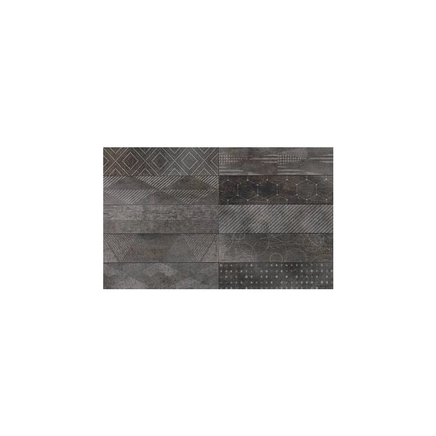 Керамогранит CIR Docklands Freeport Mix Black матовый черный 1047175 35х8,6 см