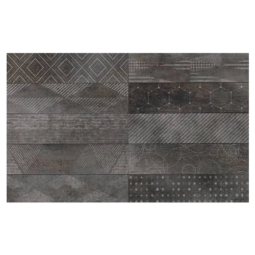 Керамогранит CIR Docklands Freeport Mix Black матовый черный 1047175 35х8,6 см