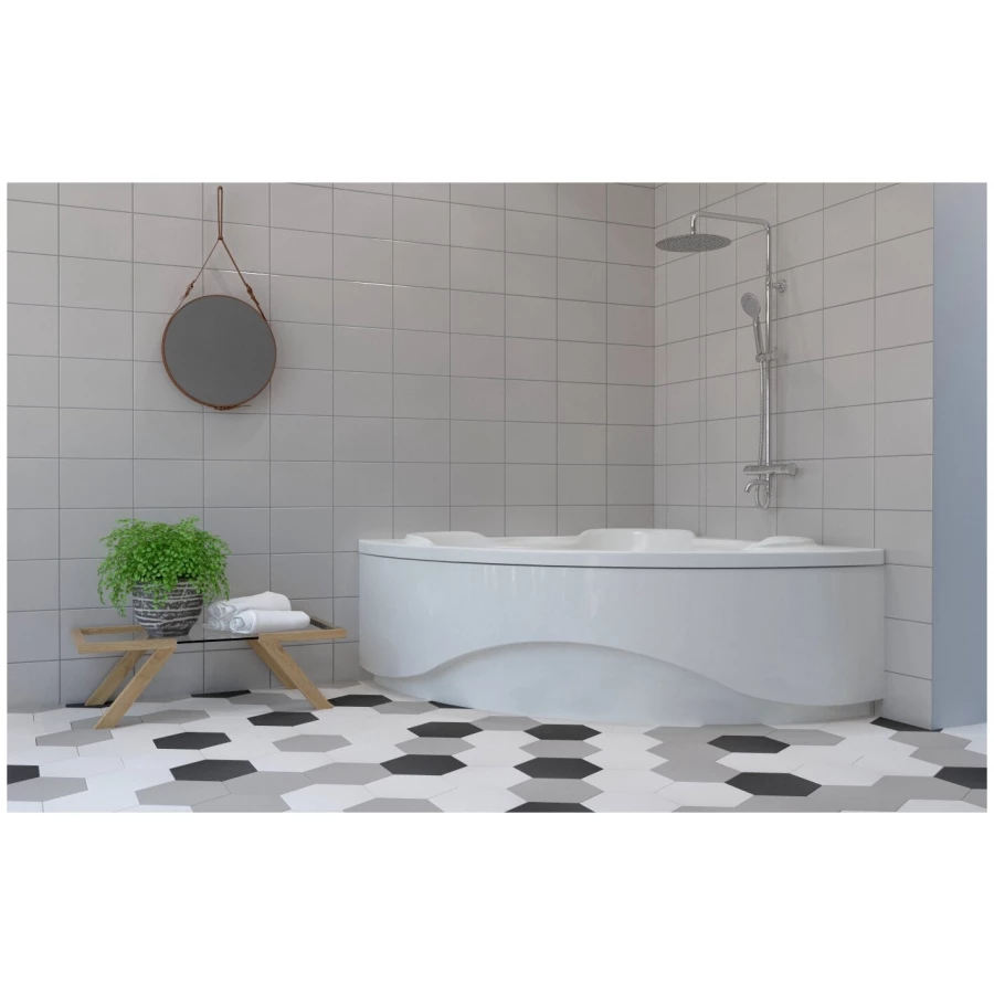 Акриловая ванна Lavinia Boho Elegant S1-3705014P универсальная (комплект 3 в 1) 140x140 см