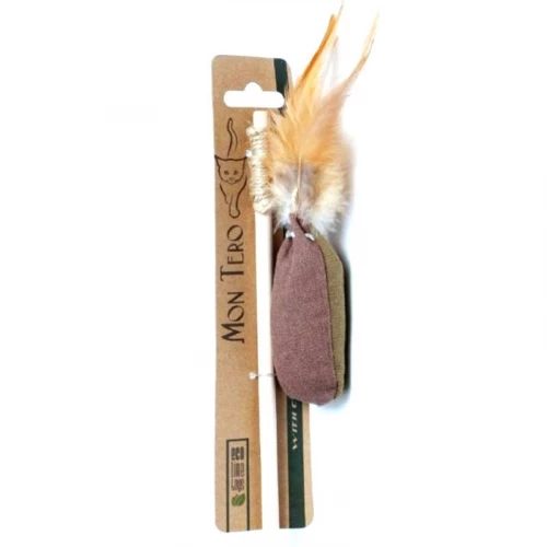 Игрушка для кошек Mon Tero Эко дразнилка-удочка мешочек мяты XHC-2162 42 см