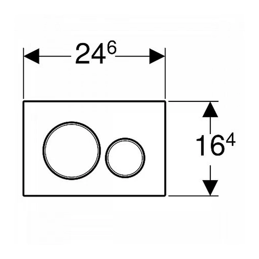 Смывная клавиша Geberit Sigma 20 не оставляет отпечатков пальцев 115.882.JT.1