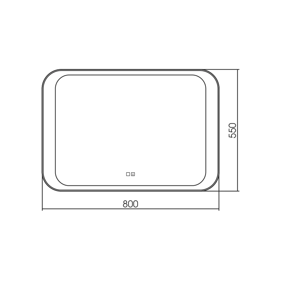 Зеркало Silver Mirrors сенсорный выключатель Индиго ФР-00001410 80x55 см