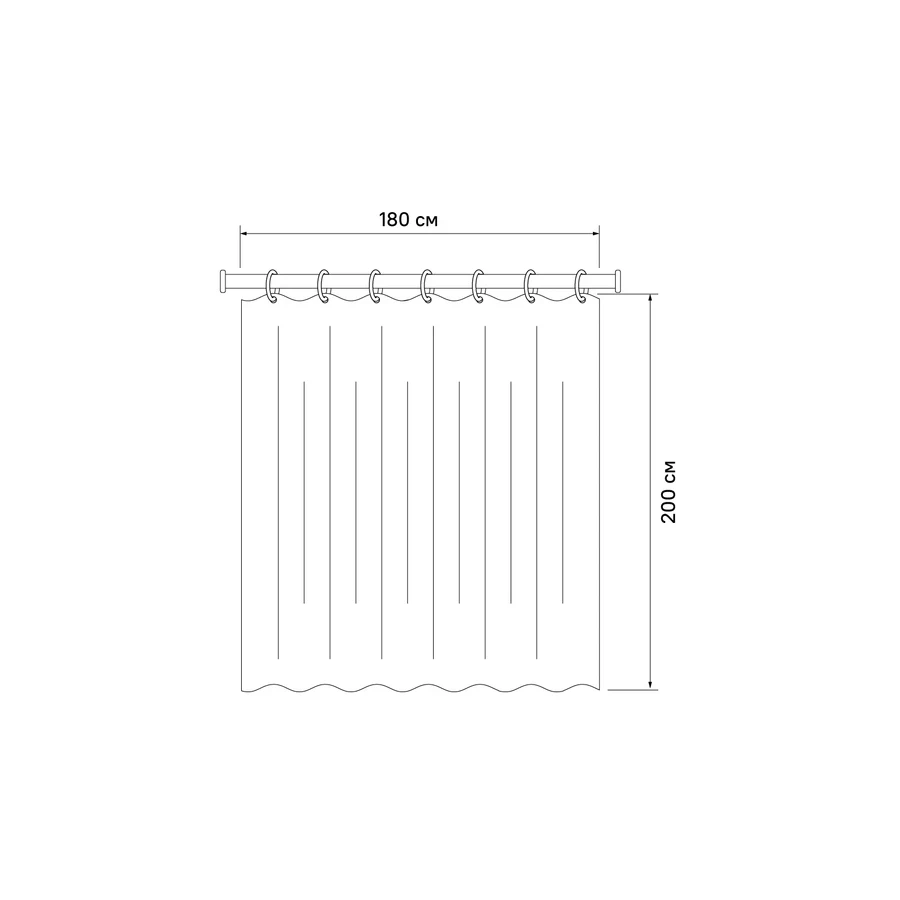 Штора для ванной Iddis полиэстер BD05P18i11 180x200см