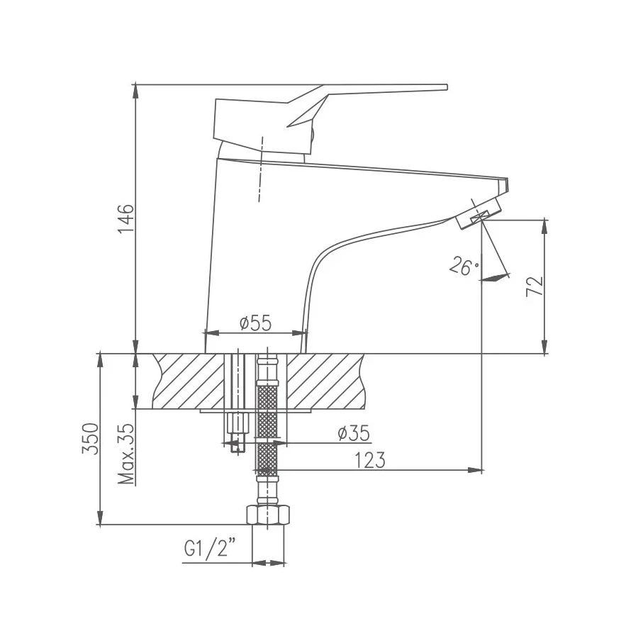 Смеситель для раковины Haiba HB1063