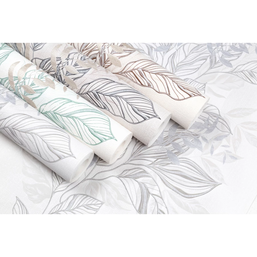 Обои виниловые Palitra Home Ficus зеленые HC11052-17 0,53х10,05 м