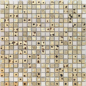 Мозаика из натурального камня Caramelle Mosaic Classica 10 золотистый 30х30 см