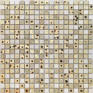Мозаика из натурального камня Caramelle Mosaic Classica 10 золотистый 30х30 см