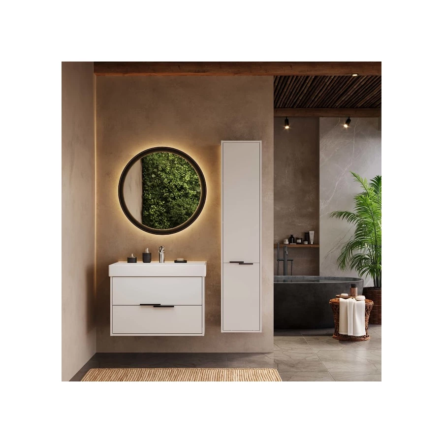 Тумба консольная Briz Сохо глянцевая белая 80 см