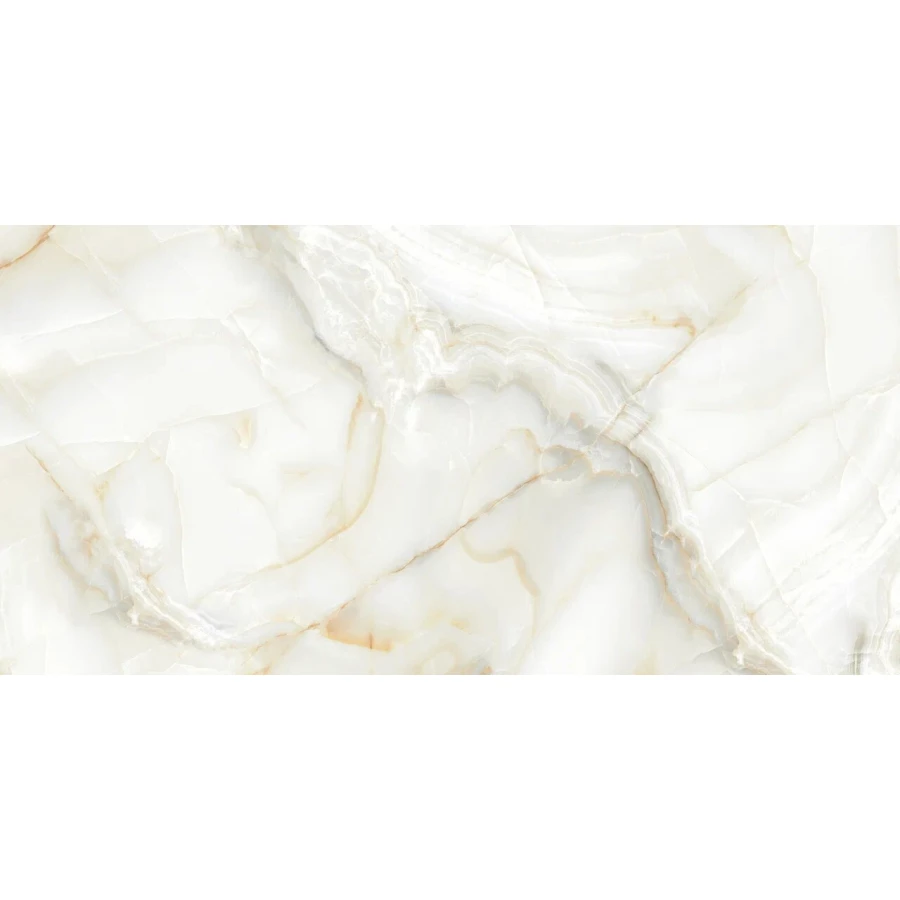 Керамогранит Planet Ceramics UKSL 2417 глянцевый с золотом белый 120х60 см