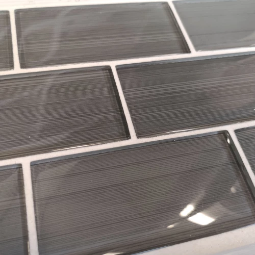 Стеклянная мозаика Caramelle Mosaic Mattoni Grigio серый 30x30 см