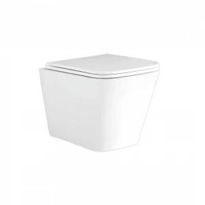 Унитаз подвесной безободковый Aquatek Дельта тонкое сиденье с механизмом плавного закрывания AQ1911-00 48х35х32 см