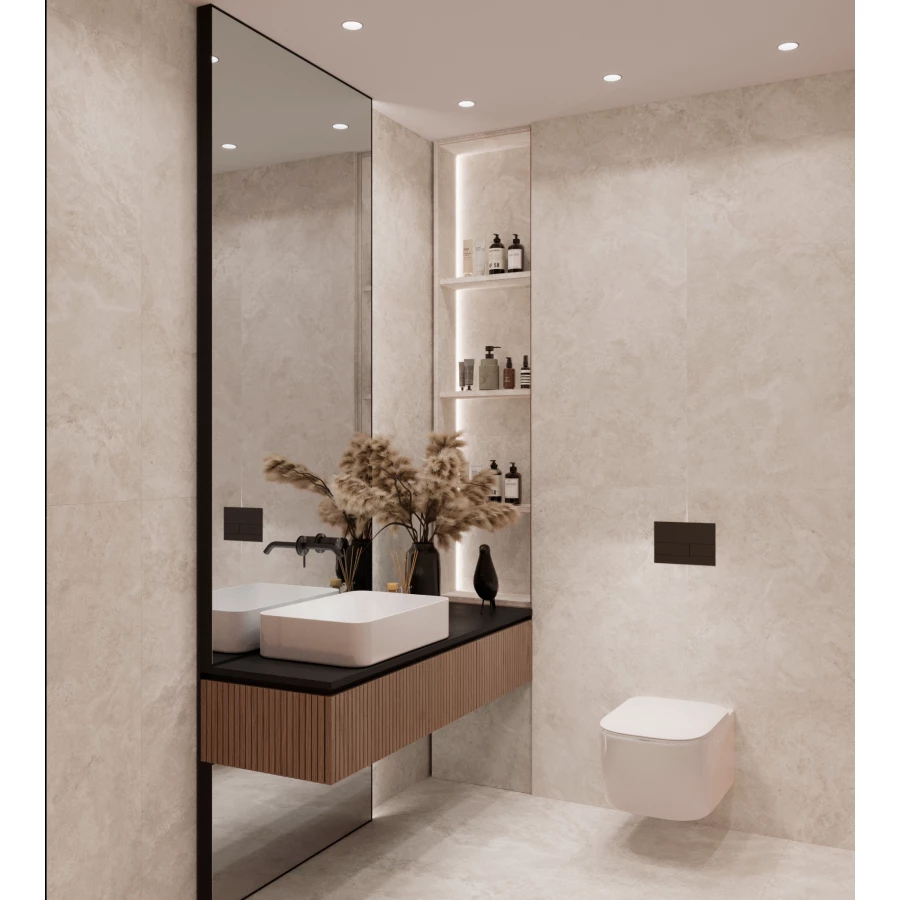 Керамогранит Arcadia Ceramica Arawak White Matt рельефный матовый белый RT7004-B 120х60 см