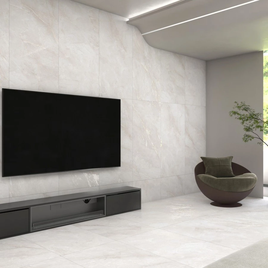 Керамогранит Neodom Marble Orobico Bianco Carving матовый белый N20578 120х60 см